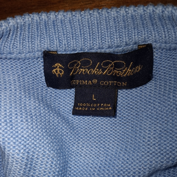 Brooks Brothers Supima Cotton Sweater Vest, L - Picture 6 of 6
